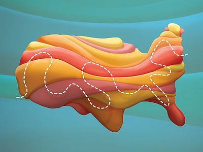 US Map am i clay or am i ice cream bright colors from socal to nyny map states us usa