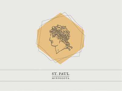 State Capitol Badge Project - St. Paul, Minnesota badge greek hexagon subtle vector vintage