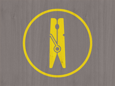 Clothespin branding logo varal