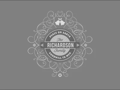 Festive Emblem/Seal/Badge badge christmas emblem greetings holidays scrolls seal