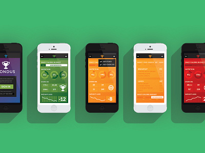 Pondus Prototype app data exercise fitness tracking ui ux weight loss