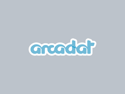 Arcadat Logo app blue lettering logo type typography