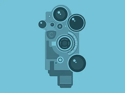 Camera camera film flat illustration