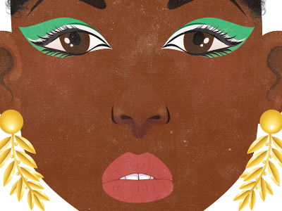 Shade Doll apparel art brown character design creative cute eye face girl gold graphic design graphics green illustration tashna downes vector woman