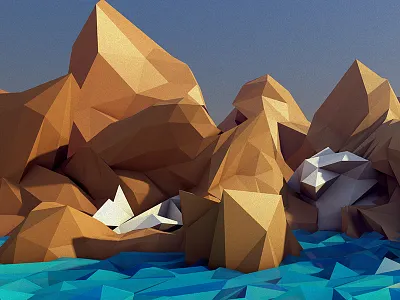 Landscape 1 3d 4d c4d cinema cinema4d design effects photoshop render visual