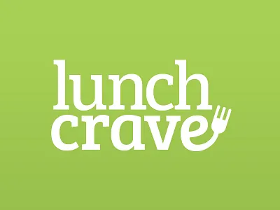 Lunch Crave Logo branding food fork green lime logo logotype restaurant startup