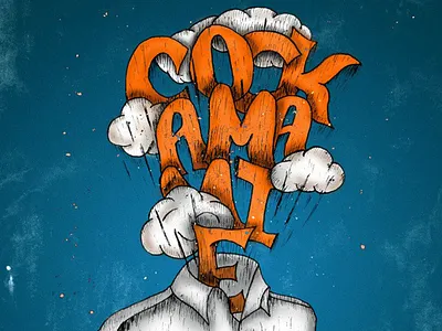 Cockamamie poster art artwork boom cockamamie illustration music poster