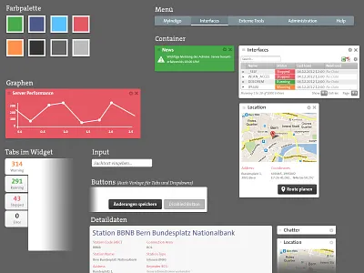 StyleTile for a Webapp 3d blue button buttons color flat green gui light rounded style tile styletile ui ux vector webapp