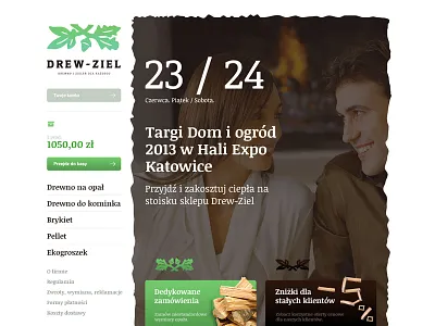 Drewziel - Online store challenge challenge studio dawid skinder dawidskinder design e commerce ecommerce fuel green heat hot layout nature online store poland skinder store web webdesign wood zabrze