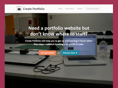 Create Portfolio guide portfolio students wordpress theme