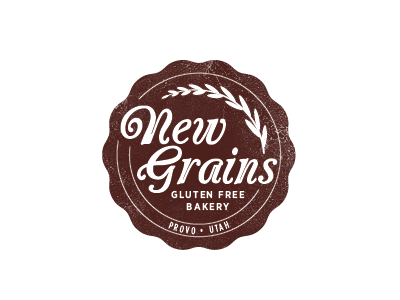 Gluten Free Bakery Logo bakery free gluten gluten free grain logo rice seal vintage