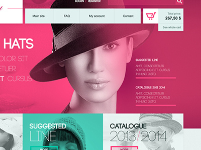 Opencart hat shop aske canvaske design lejek template