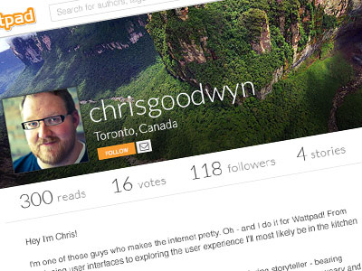 Wattpad Profile Design Update design desktop profile ui