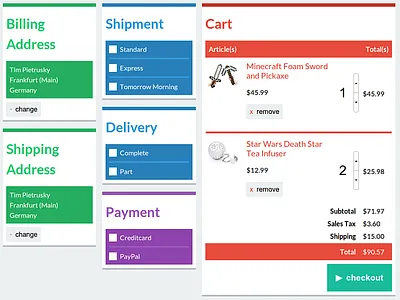 FlatUI Checkout concept checkout concept css flat flatui html