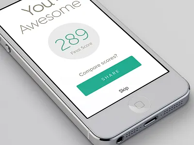 Flat UI Design flat design game ios iphone score social interaction social media ui design
