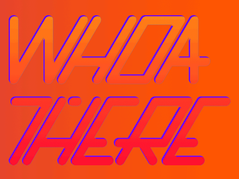 Whoa (Animation) animation bright custom type gif gradient modern neon typography