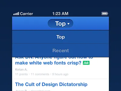 Top/Recent designer news dn ios iphone