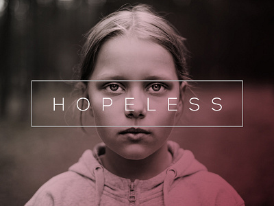 Hopeless child color gradient hopeless kerning type typography