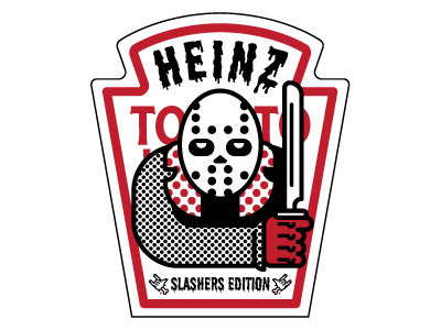 Jason cinema friday illustration jason ketchup packaging slasher vector