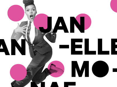 that girl fly collage janelle monae photography polkadot typography