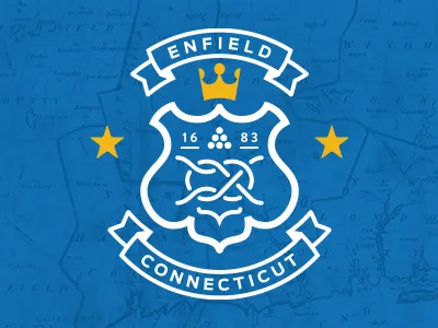 Enfield banner connecticut crest crown enfield seal stars town