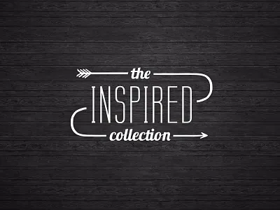 Inspired Collection logo concept arrow branding design identity illustrator logo texture type typography vector