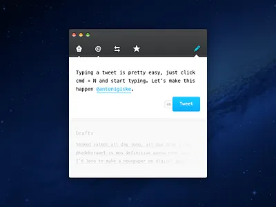 Twitter app for OS X clean kodebyraaet osx twitter