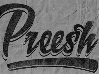 Preesh @tiffany mccormick design grayscale preesh script texture type