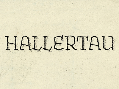 Hallertau beer booze label lettering texture