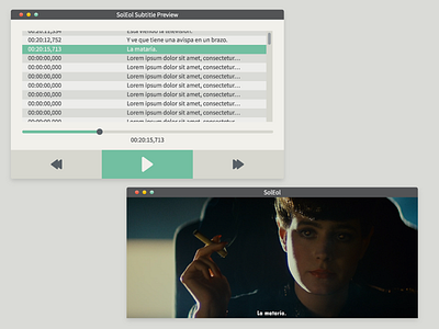 SolEol Subtitle Preview app mac soleol ui