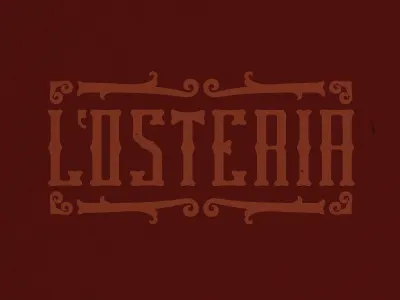 L'Osteria branding food italian logo tuscan type