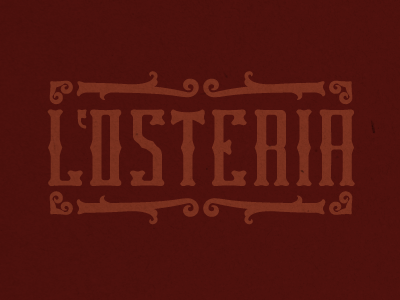 L'Osteria branding food italian logo tuscan type