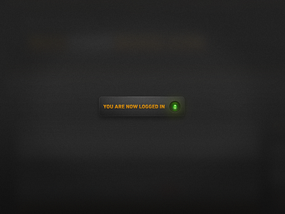 Logged In @2x bulb dark green grey in led light logged login modal noise texture web website