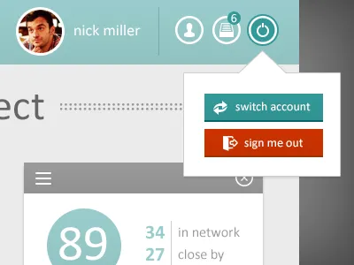 Sign Out Popover app log out modal popup sign out tooltip ui ux