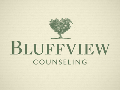 Bluffview Counseling counseling engraving heart logo love relationship traditional tree