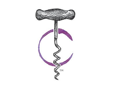 Taste Cellar brand corkscrew logo wine