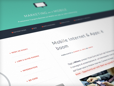 Marketing per il Mobile flat marketing mobile wordpress