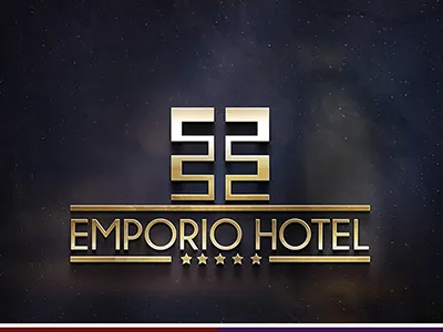 Emporio Hotel Logo ai elegance empiric emporio eps fashion glamour gold hotel illistrator logo luxury royal template vector