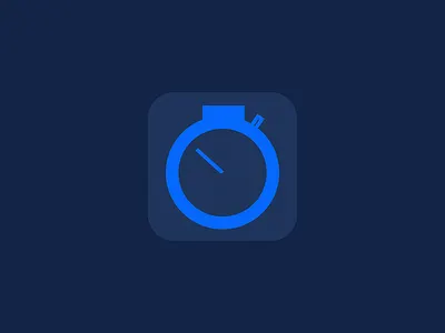 SecondStop Icon app blue chart flat graph gray icon ios ipad iphone minimal mobile money responsive rwd simple stock web