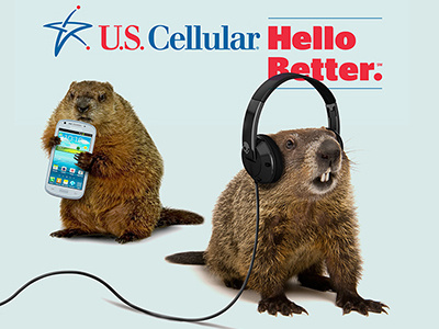 U.S. Cellular campaign cellular day groundhog print promo us