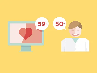 CareContent Illustrations - Part 1 care computer doctor healthcare heart hospital icon iconic illustration infographic monitor physician professional red turquoise yellow