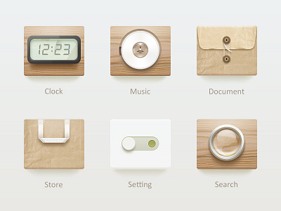 良·舍 2x china icon simple ui white wood