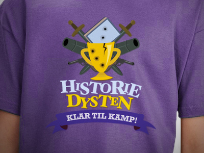 Historiedysten logo art battle book combat history learn logo museum quiz school shirt student t shirt trophy weapon