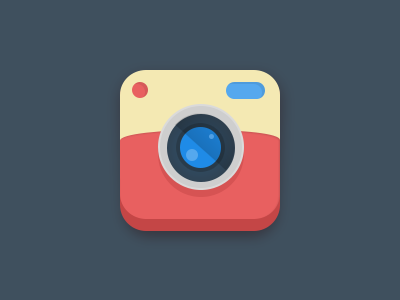 Photo icon app camera flat icon photo shadow