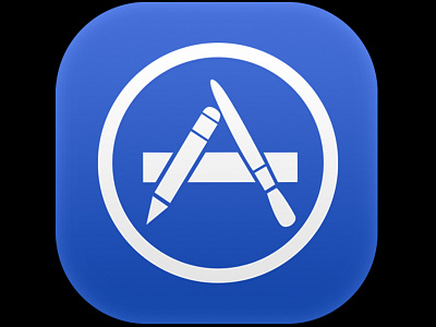 App Store iOS 7 Icon app store apps blue color concept flat glyph icon ios 7 iphone jony ive metro smartphone store