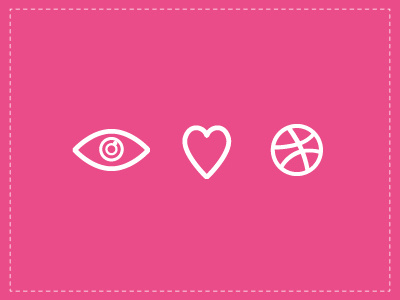 Eye love dribbble! ball debut dribbble eye heart icon illustration india love rebus vector