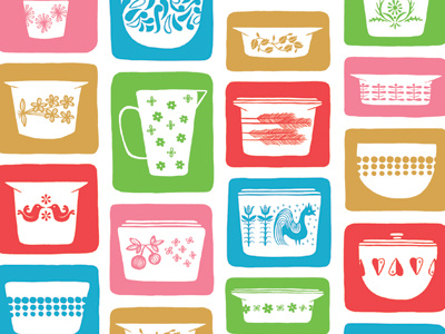 Vintage Pyrex Pattern kitchen pattern pyrex