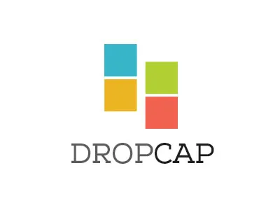 DropCap iOS Game Logo app design flat game logo serif