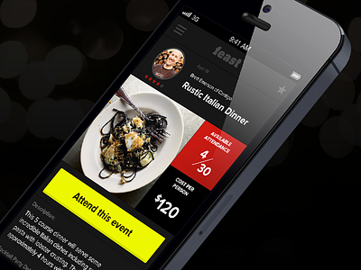 Feastapp app food ios iphone ui