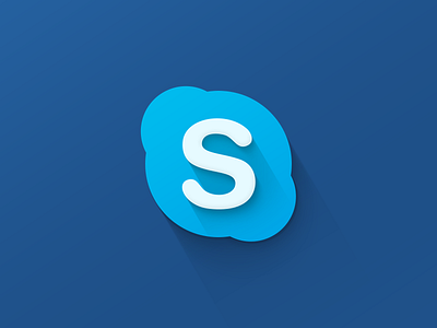 Everything is going flat app blue flat ico icon ios new simple skype wwdc